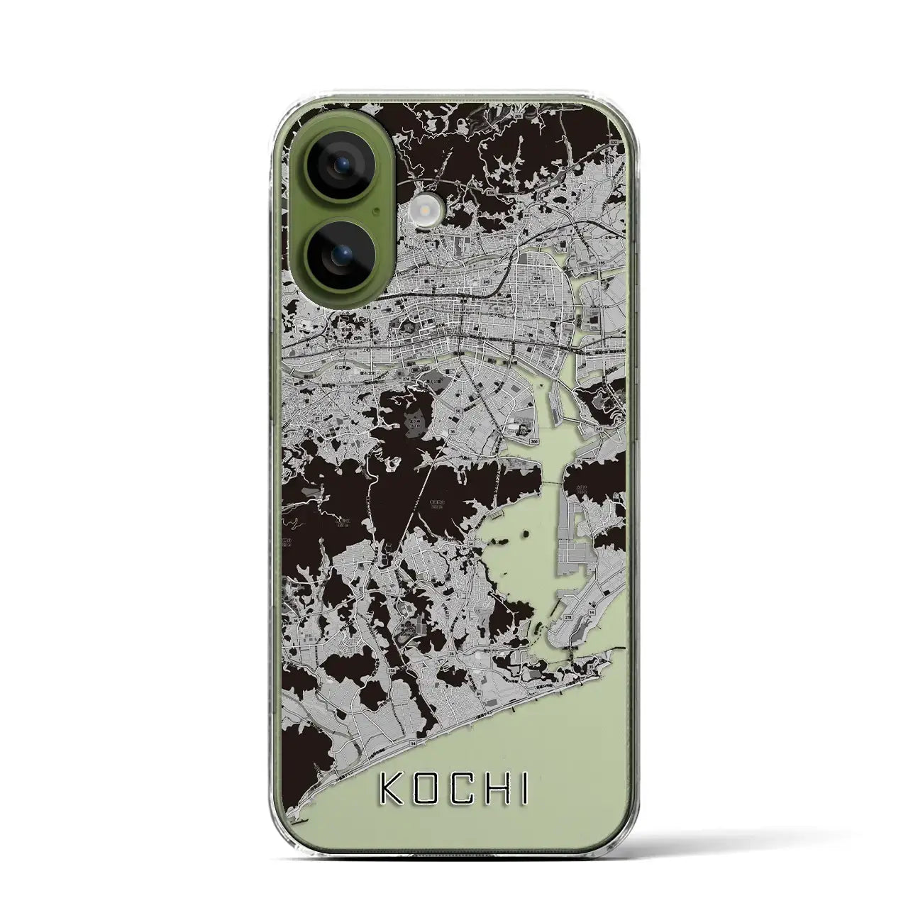 【高知（高知県）】地図柄iPhoneケース（クリアタイプ）モノトーン・iPhone 17 Pro Max 用