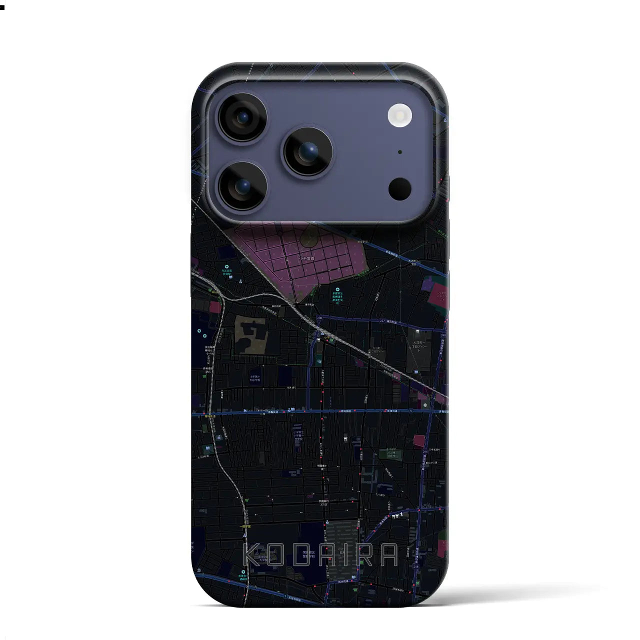 【小平（東京都）】地図柄iPhoneケース（バックカバータイプ）