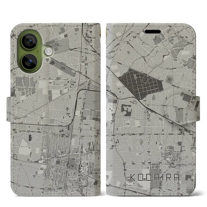 【小平（東京都）】地図柄iPhoneケース（手帳タイプ）