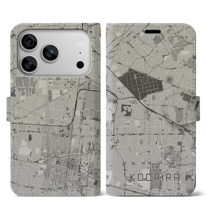 【小平（東京都）】地図柄iPhoneケース（手帳タイプ）