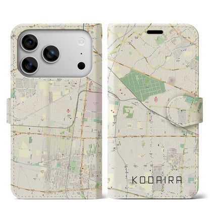 【小平（東京都）】地図柄iPhoneケース（手帳タイプ）