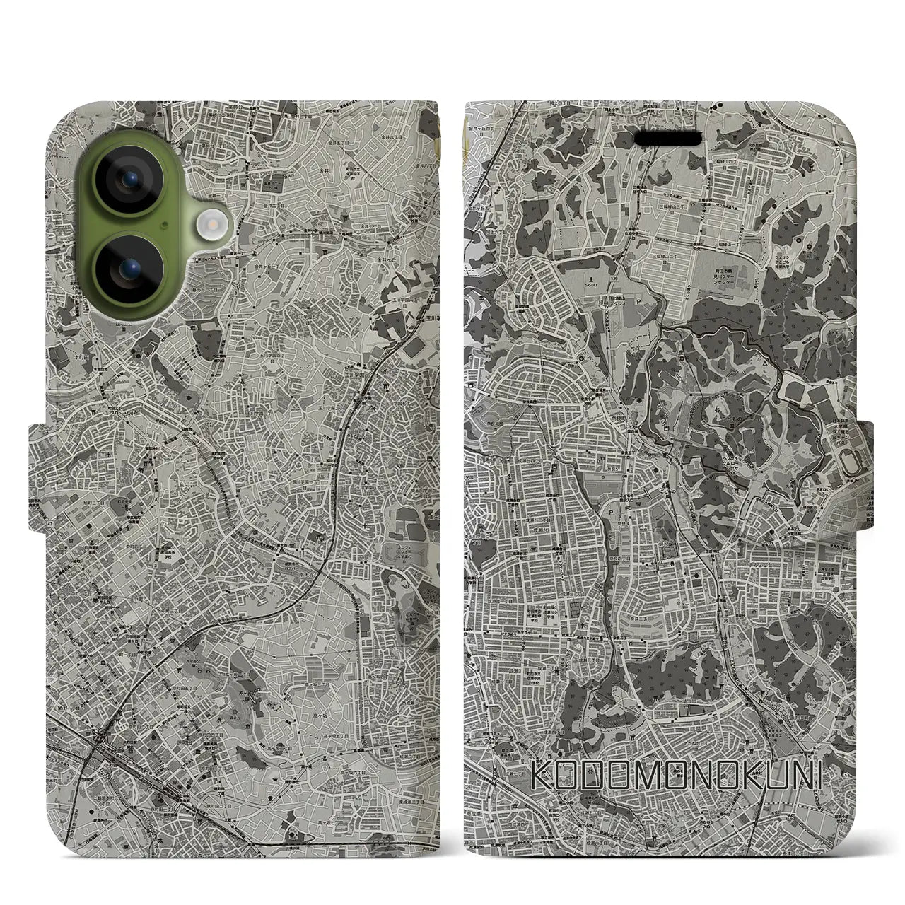 【こどもの国（神奈川県）】地図柄iPhoneケース（手帳タイプ）