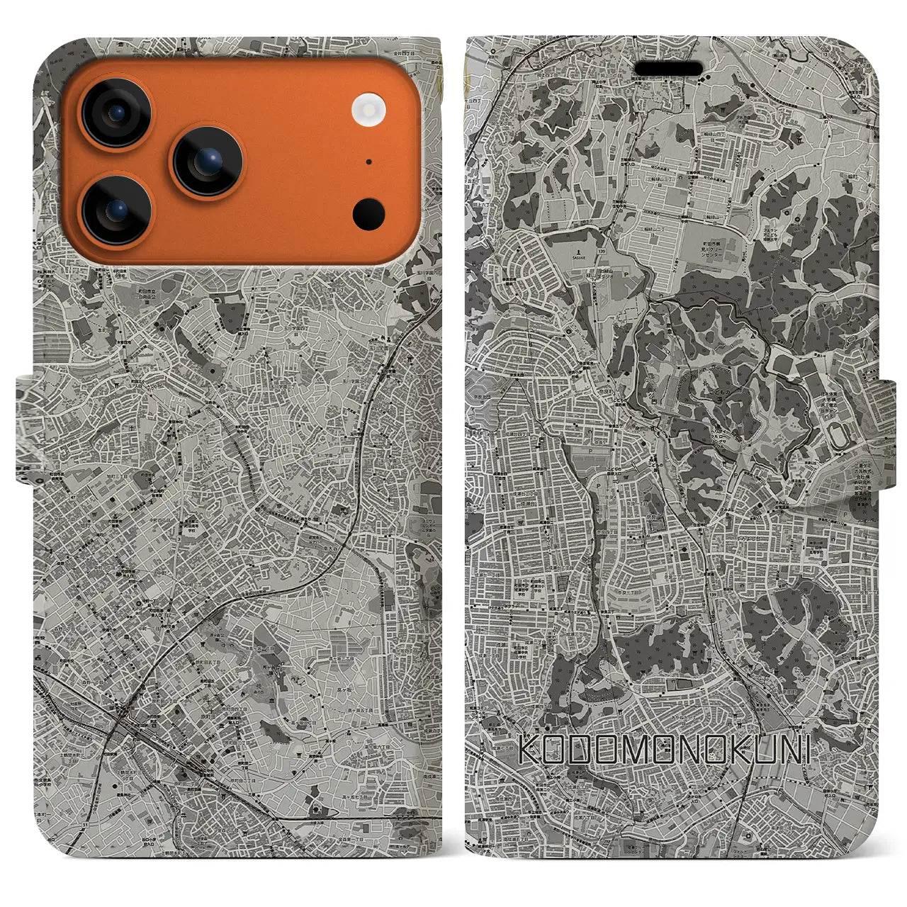 【こどもの国（神奈川県）】地図柄iPhoneケース（手帳タイプ）