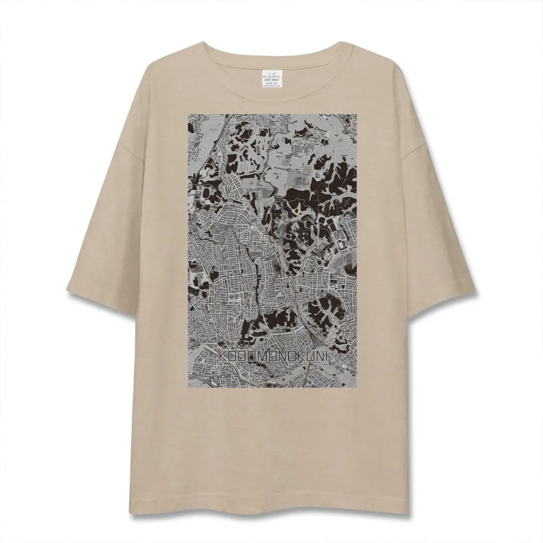 【こどもの国（神奈川県）】地図柄ビッグシルエットTシャツ