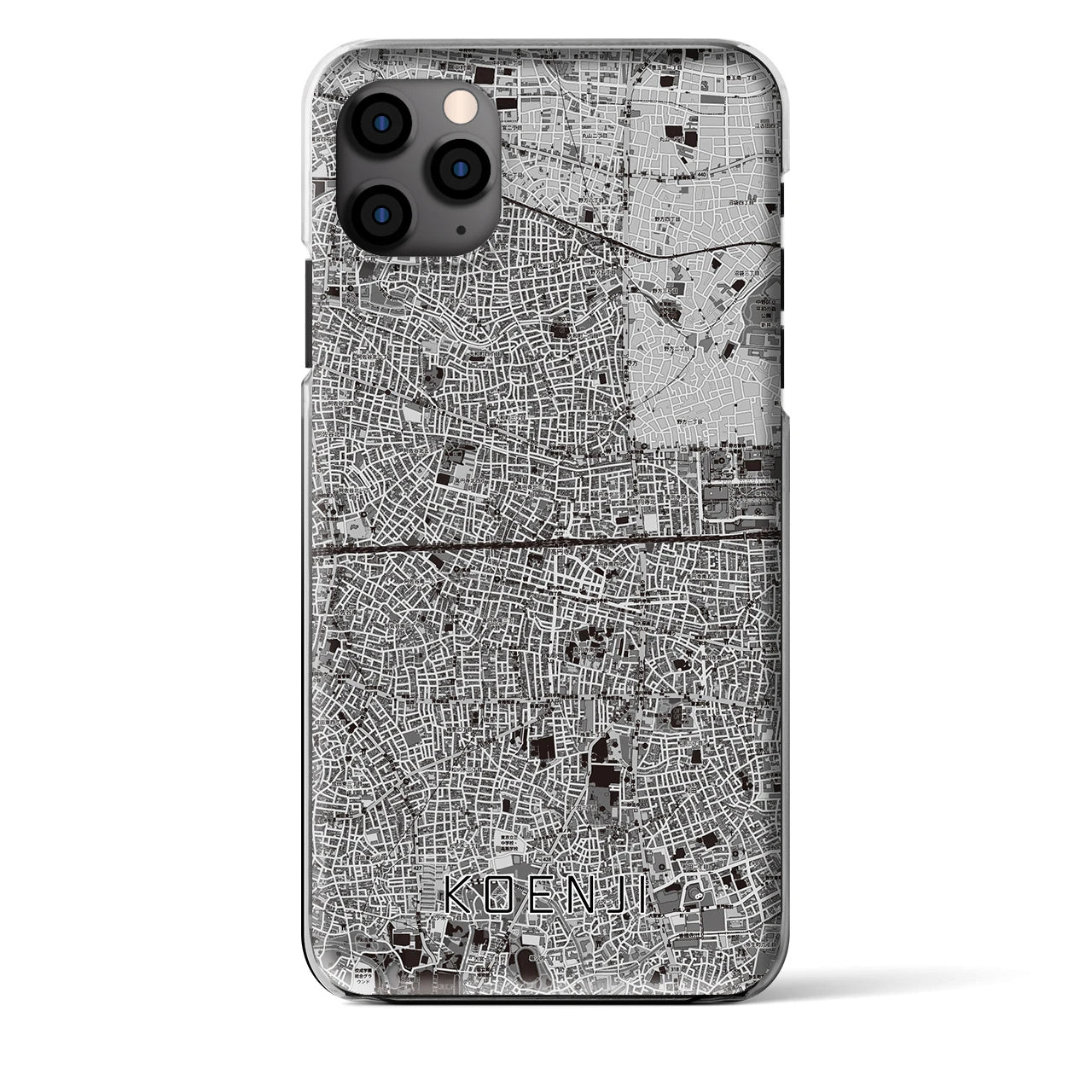 【高円寺2（東京都）】地図柄iPhoneケース（クリアタイプ）