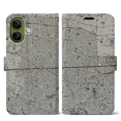 【高円寺2（東京都）】地図柄iPhoneケース（手帳タイプ）