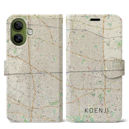 【高円寺2（東京都）】地図柄iPhoneケース（手帳タイプ）