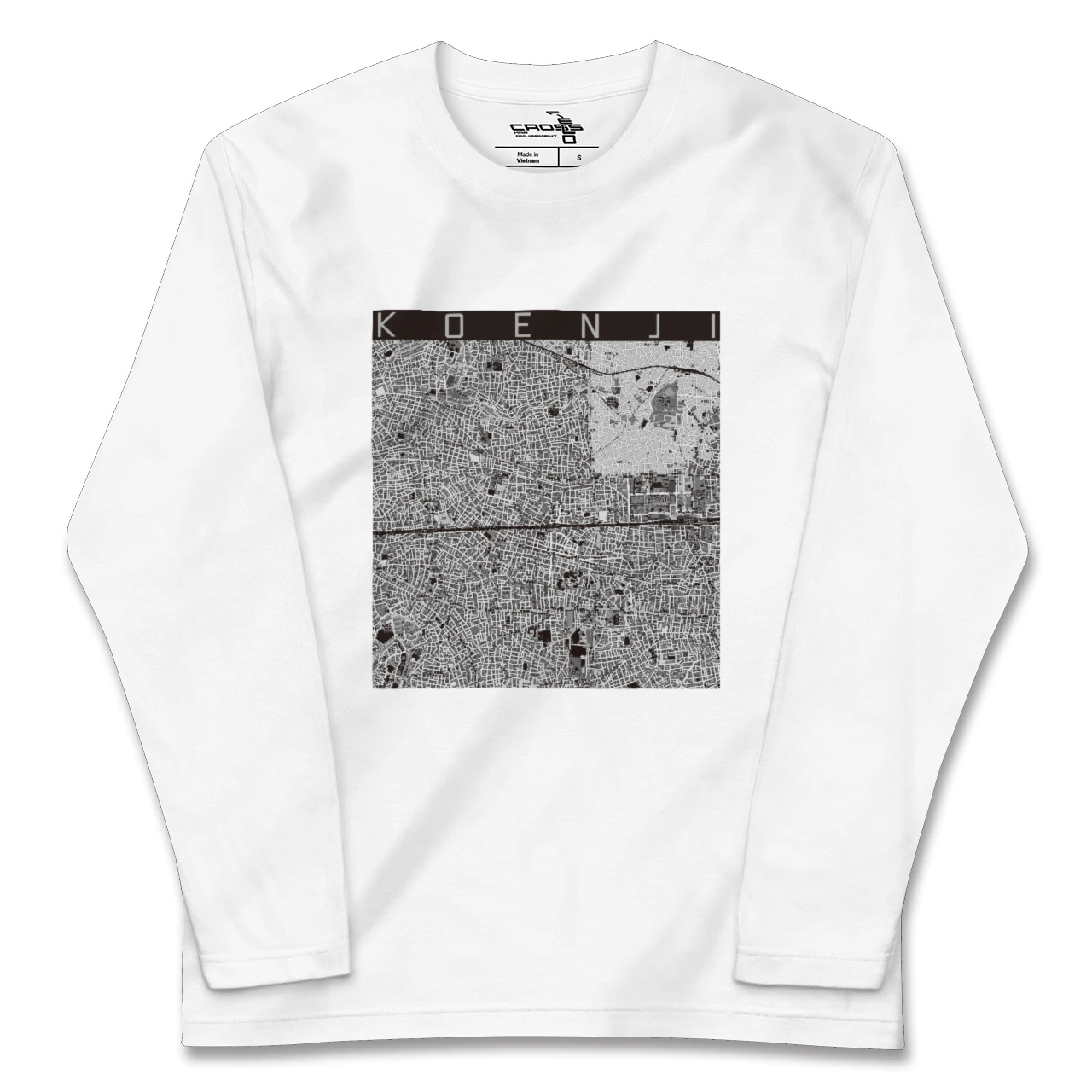 【高円寺2（東京都）】地図柄ロングスリーブTシャツ