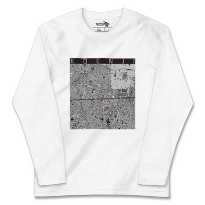 【高円寺2（東京都）】地図柄ロングスリーブTシャツ