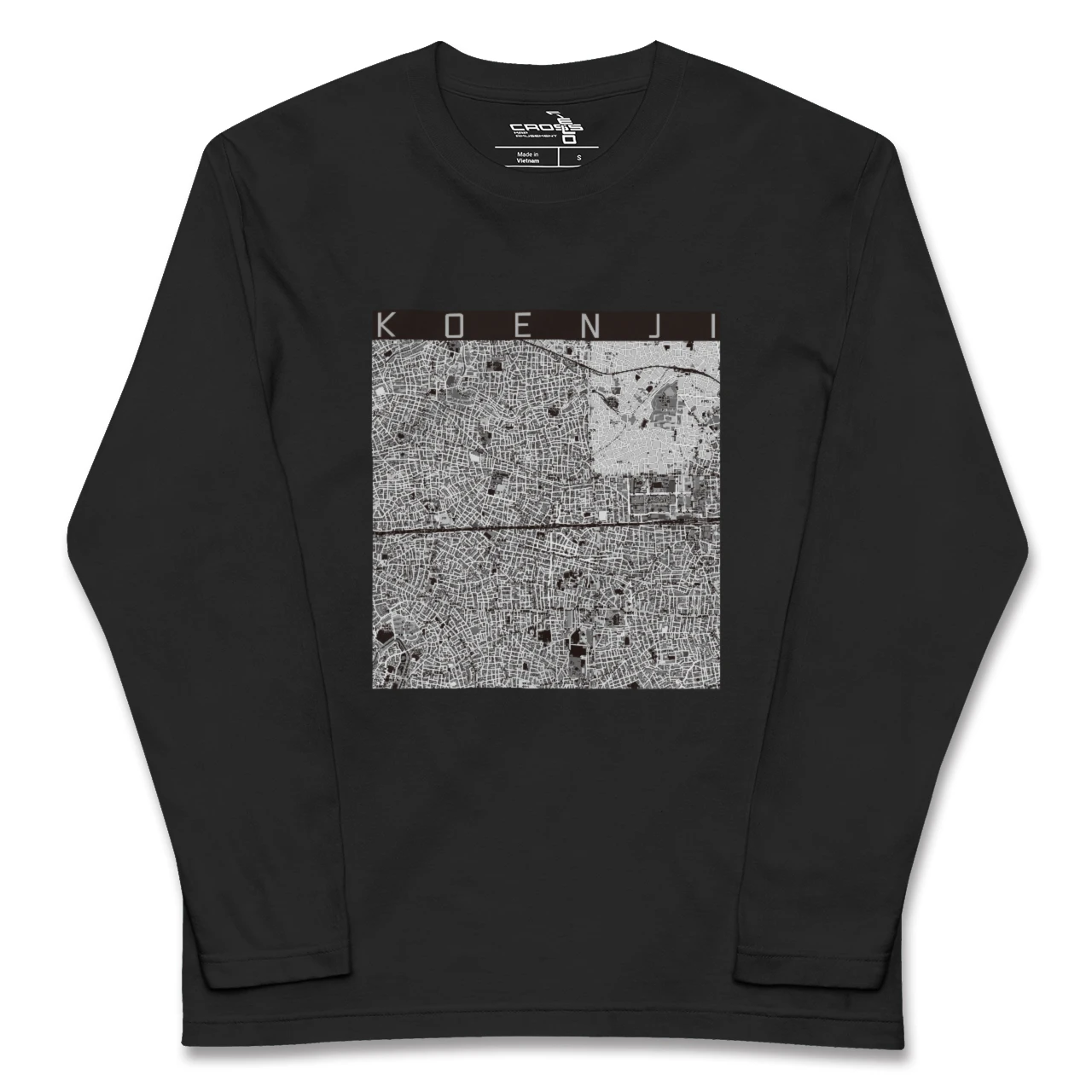 【高円寺2（東京都）】地図柄ロングスリーブTシャツ