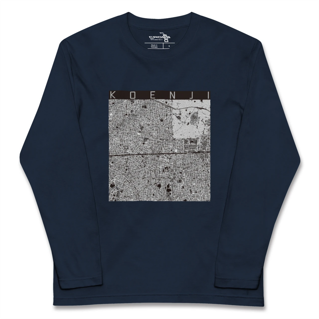【高円寺2（東京都）】地図柄ロングスリーブTシャツ