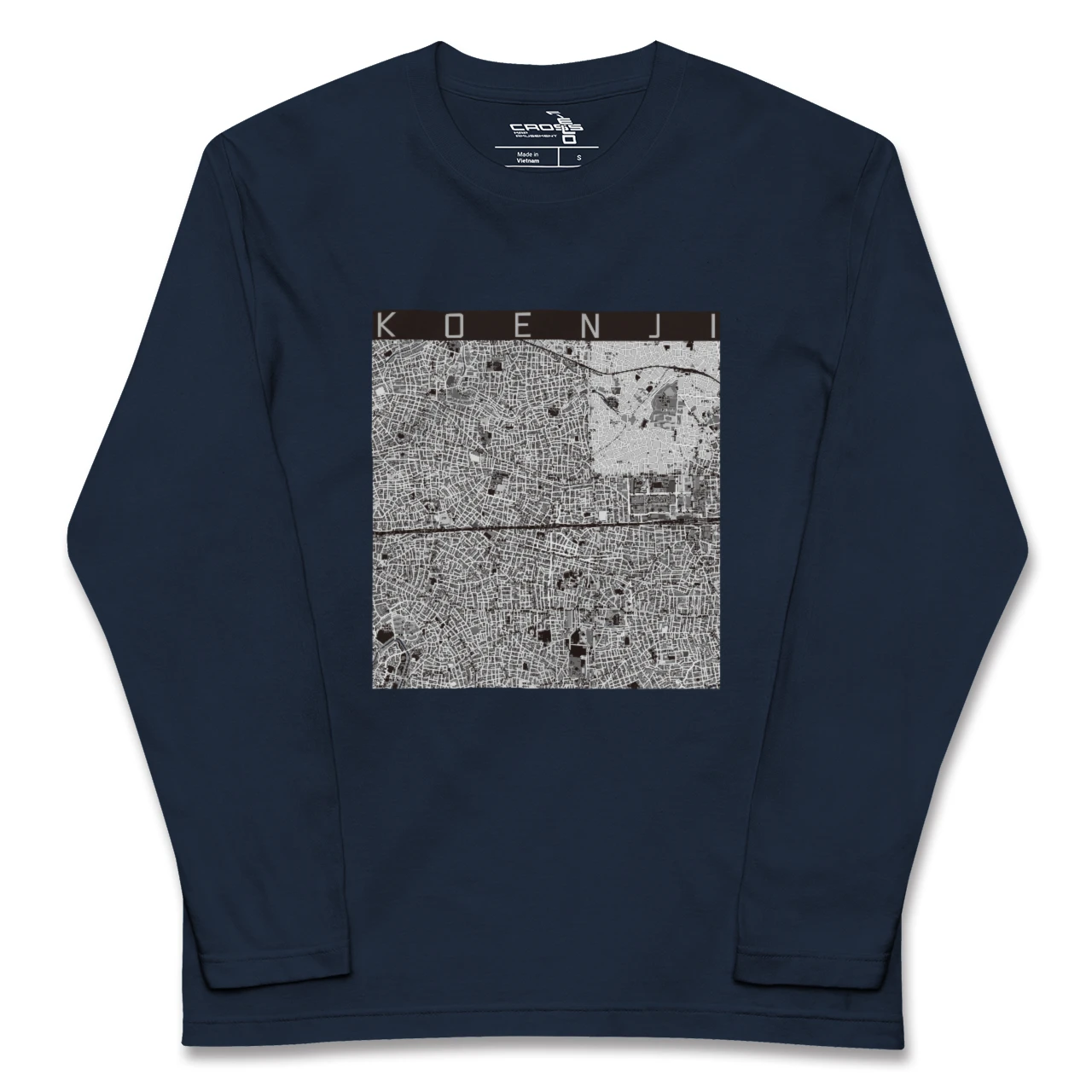 【高円寺2（東京都）】地図柄ロングスリーブTシャツ