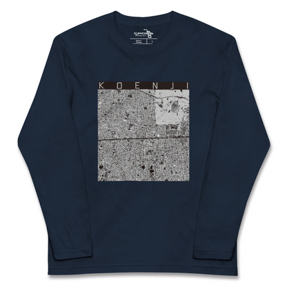 【高円寺2（東京都）】地図柄ロングスリーブTシャツ
