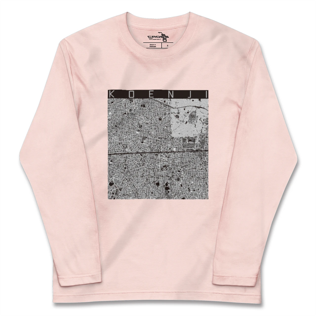【高円寺2（東京都）】地図柄ロングスリーブTシャツ