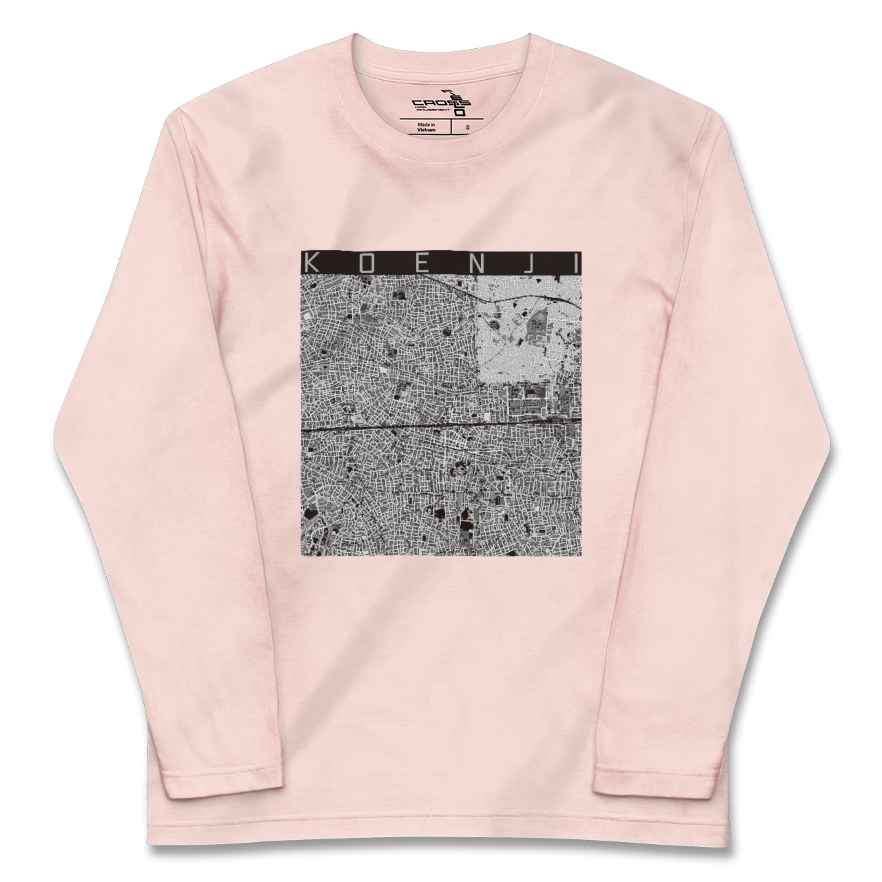 【高円寺2（東京都）】地図柄ロングスリーブTシャツ