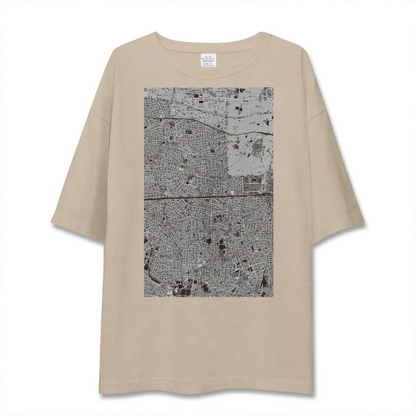 【高円寺2（東京都）】地図柄ビッグシルエットTシャツ