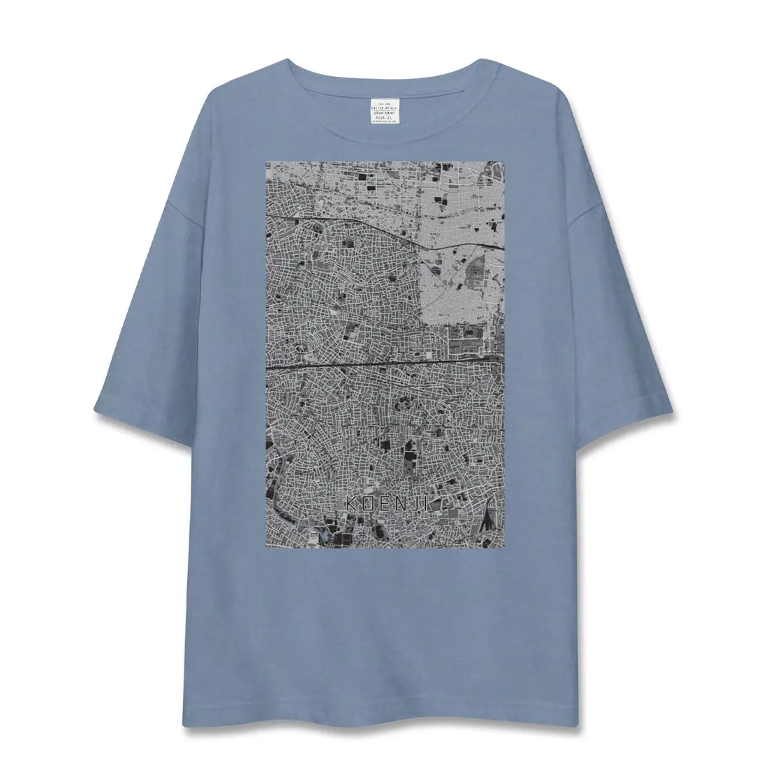 【高円寺2（東京都）】地図柄ビッグシルエットTシャツ