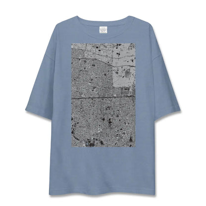 【高円寺2（東京都）】地図柄ビッグシルエットTシャツ