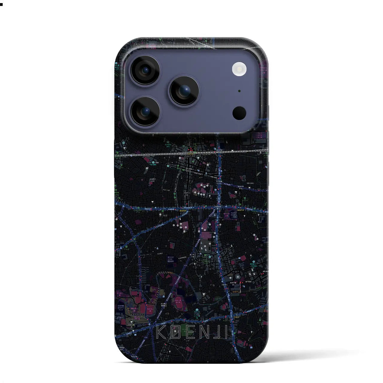 【高円寺（東京都）】地図柄iPhoneケース（バックカバータイプ）