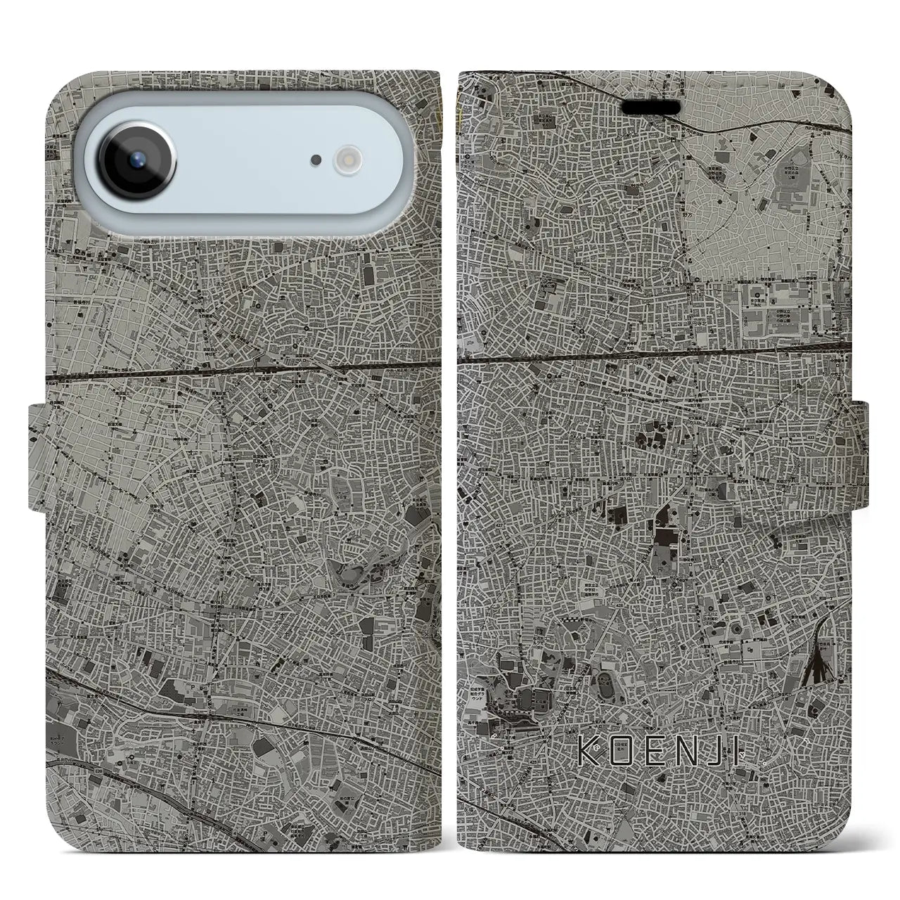 【高円寺（東京都）】地図柄iPhoneケース（手帳タイプ）