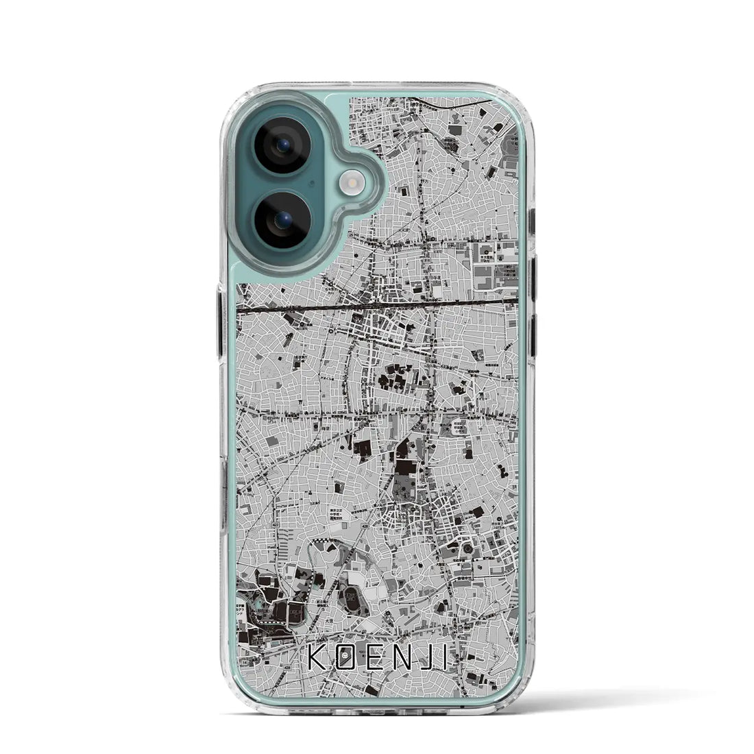 【高円寺（東京都）】地図柄iPhoneケース（MagSafeタイプ）モノトーン・iPhone 16 Pro 用