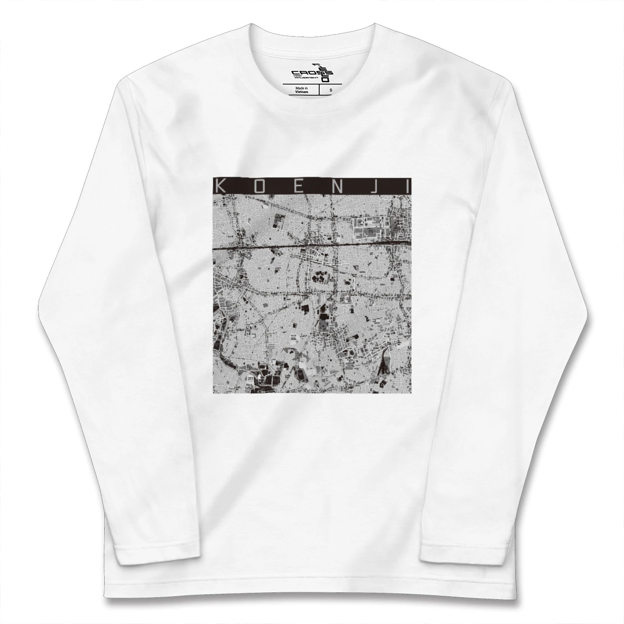 【高円寺（東京都）】地図柄ロングスリーブTシャツ