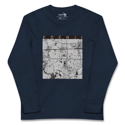 【高円寺（東京都）】地図柄ロングスリーブTシャツ