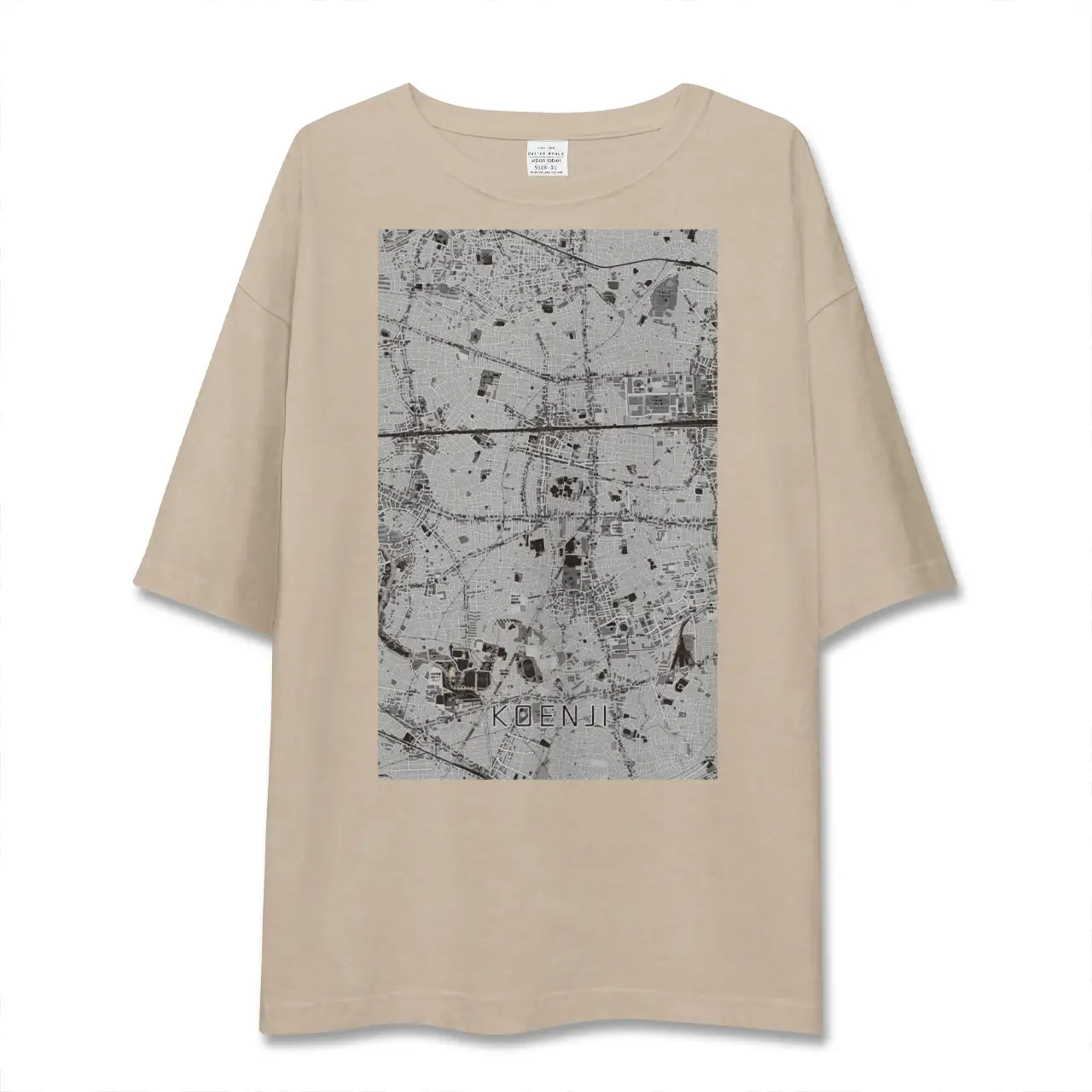 【高円寺（東京都）】地図柄ビッグシルエットTシャツ
