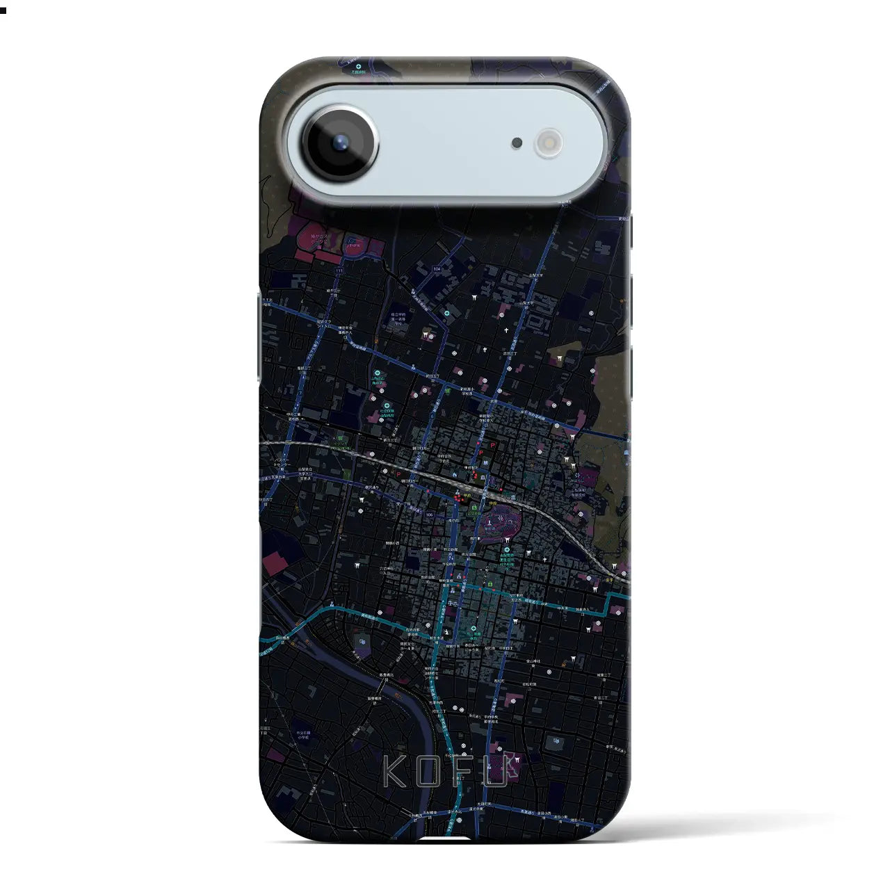 【甲府（山梨県）】地図柄iPhoneケース（バックカバータイプ）