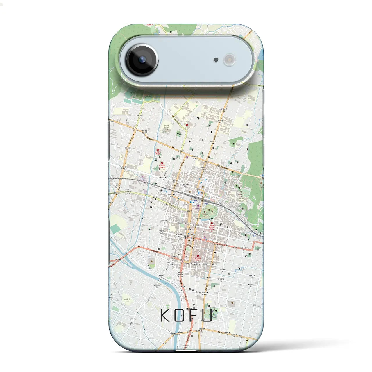 【甲府（山梨県）】地図柄iPhoneケース（バックカバータイプ）