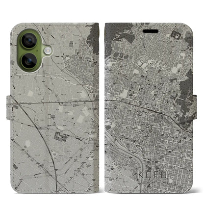 【甲府（山梨県）】地図柄iPhoneケース（手帳タイプ）