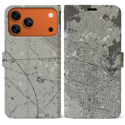 【甲府（山梨県）】地図柄iPhoneケース（手帳タイプ）