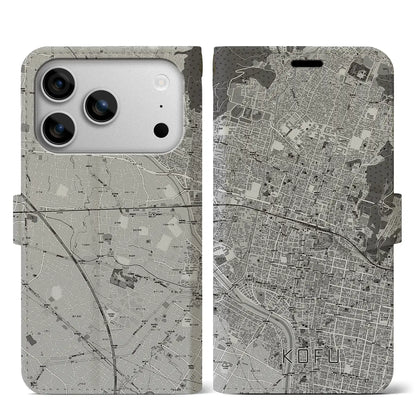 【甲府（山梨県）】地図柄iPhoneケース（手帳タイプ）