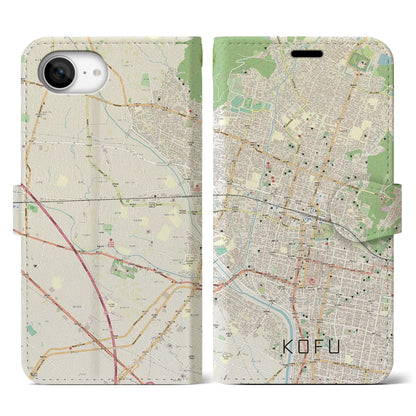 【甲府（山梨県）】地図柄iPhoneケース（手帳タイプ）