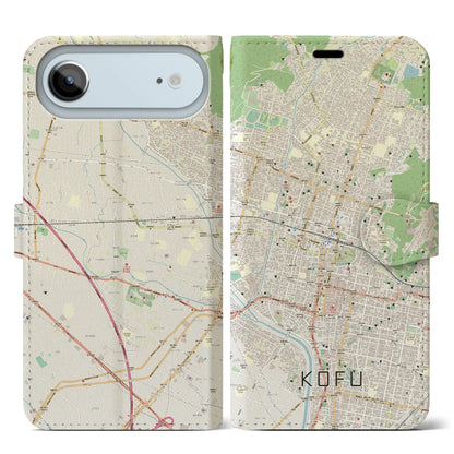 【甲府（山梨県）】地図柄iPhoneケース（手帳タイプ）