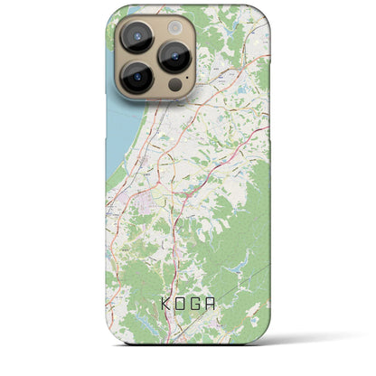 【古賀（福岡県）】地図柄iPhoneケース（バックカバータイプ）