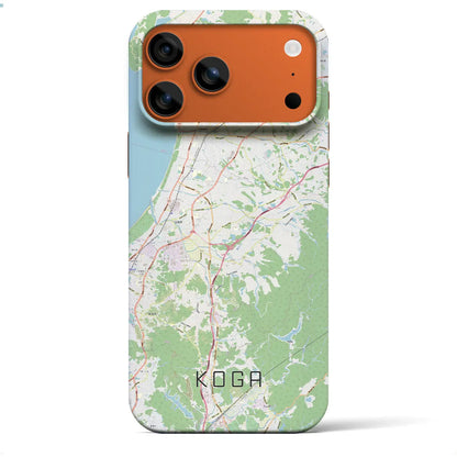 【古賀（福岡県）】地図柄iPhoneケース（バックカバータイプ）