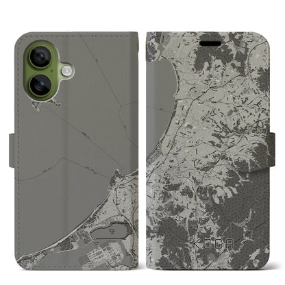 【古賀（福岡県）】地図柄iPhoneケース（手帳タイプ）