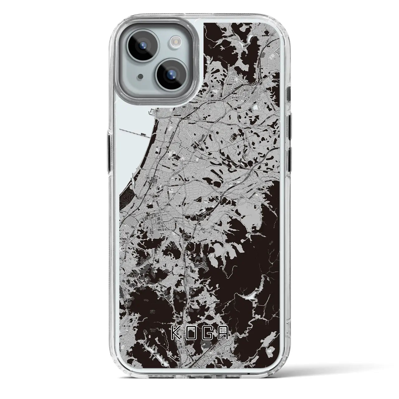 【古賀（福岡県）】地図柄iPhoneケース（MagSafeタイプ）