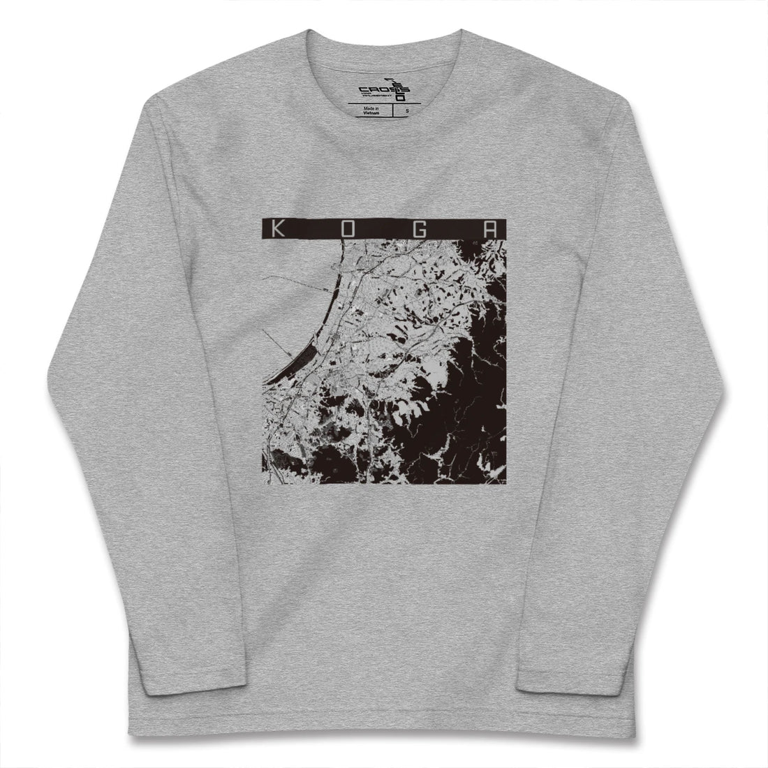 【古賀（福岡県）】地図柄ロングスリーブTシャツ