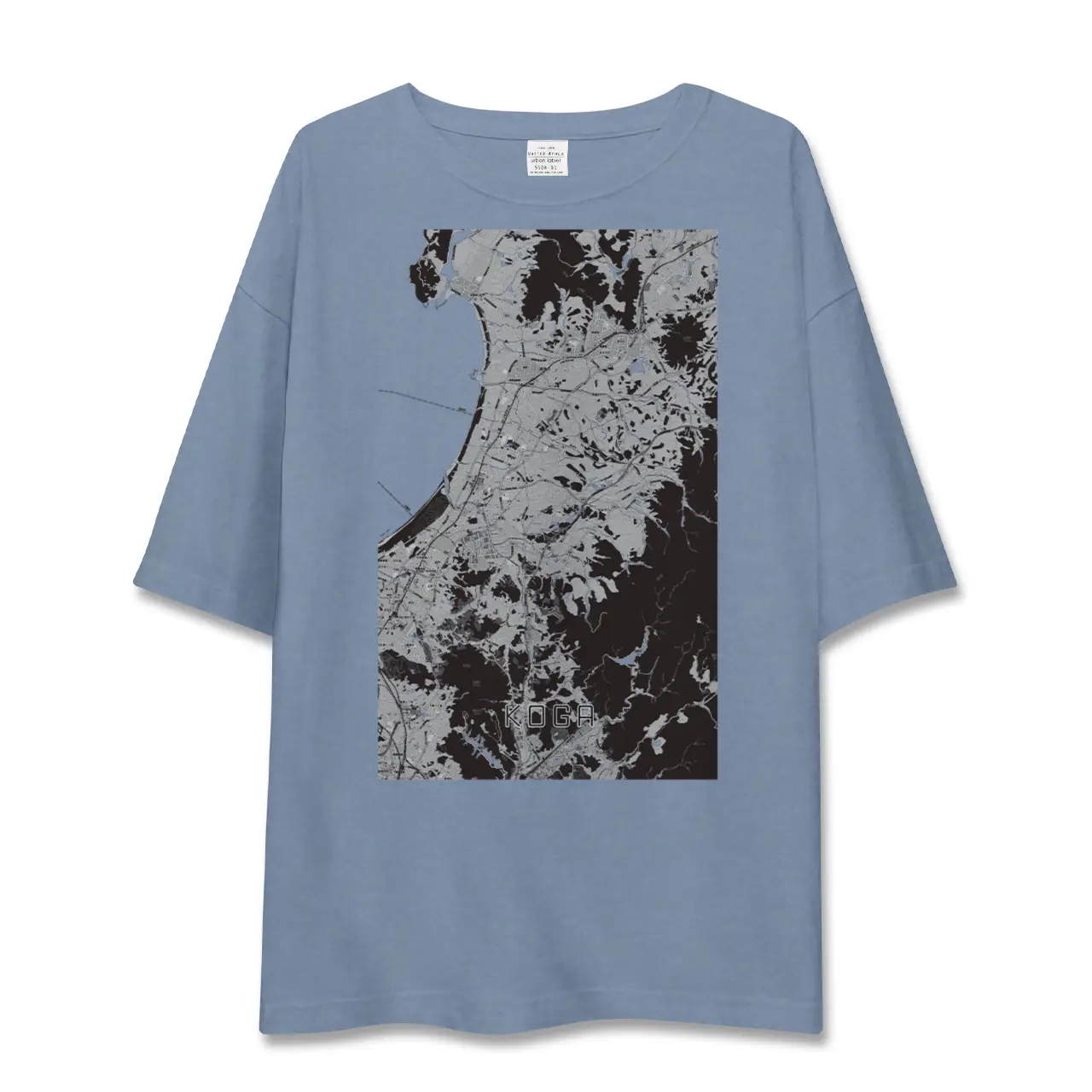 【古賀（福岡県）】地図柄ビッグシルエットTシャツ