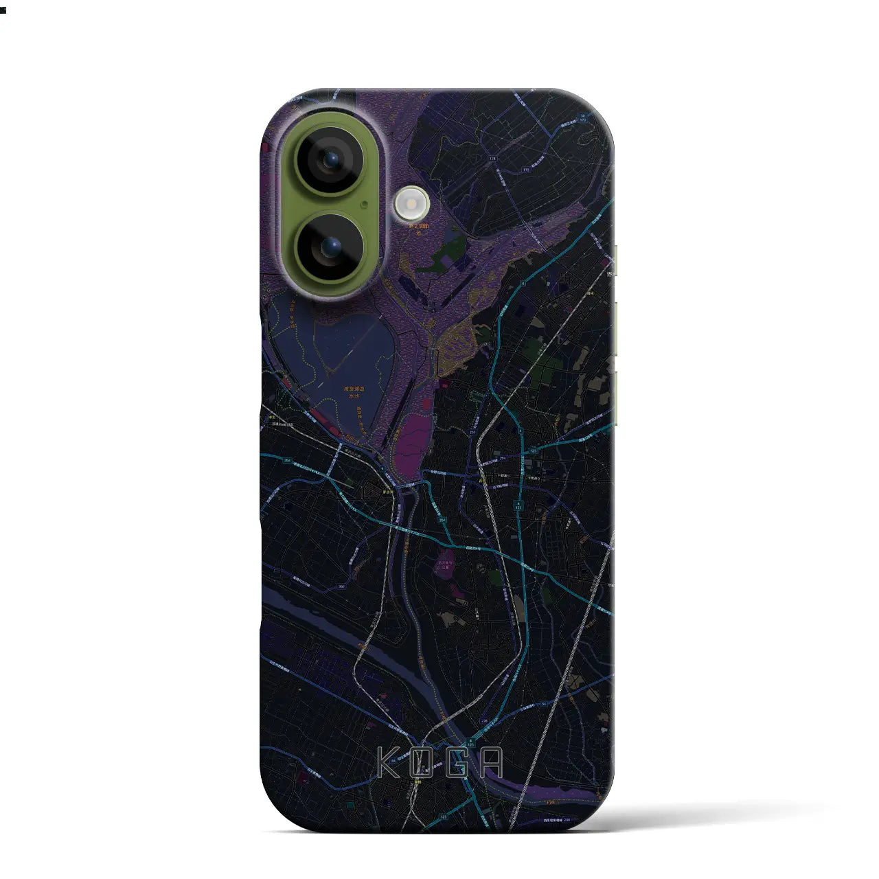 【古河（茨城県）】地図柄iPhoneケース（バックカバータイプ）