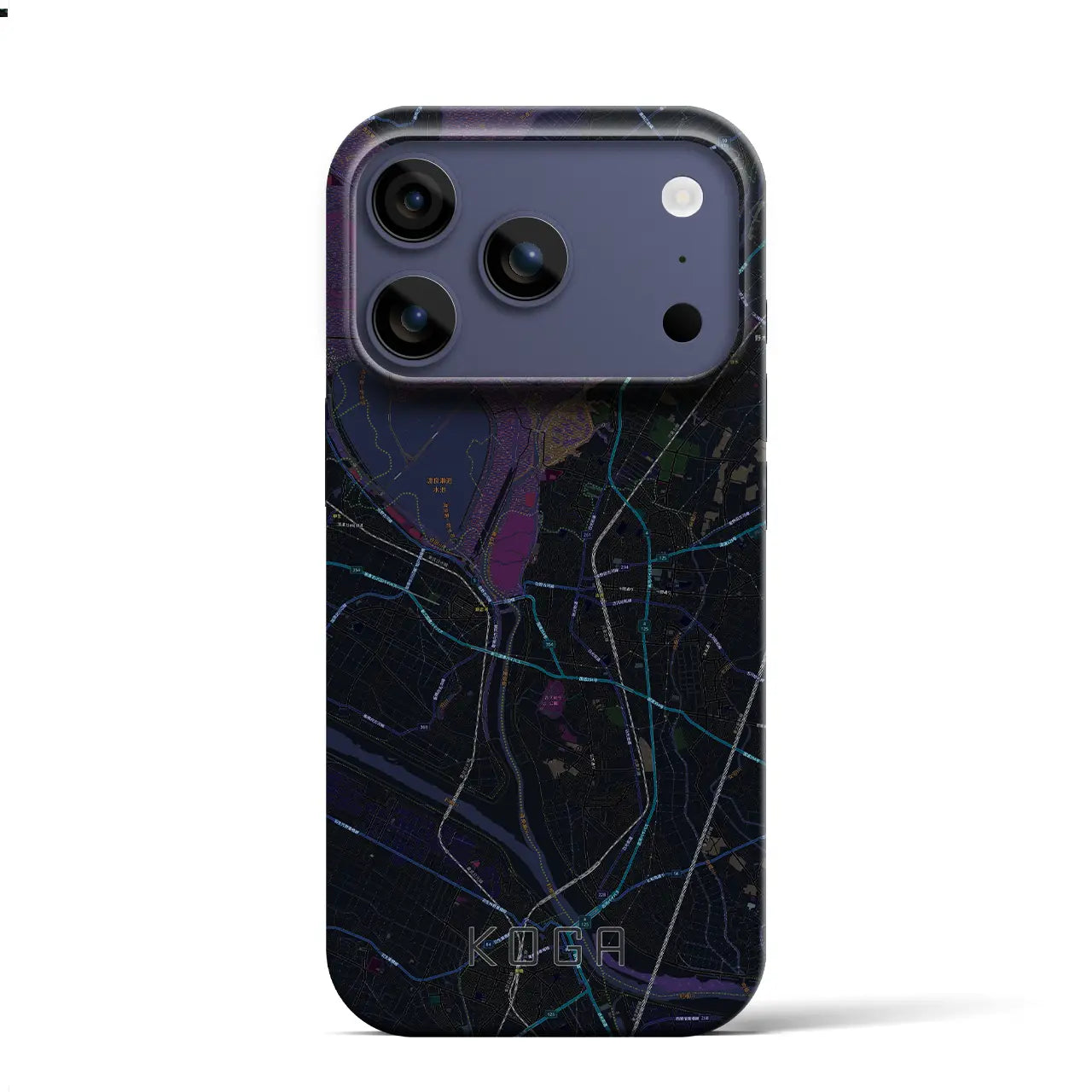 【古河（茨城県）】地図柄iPhoneケース（バックカバータイプ）