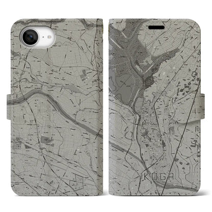 【古河（茨城県）】地図柄iPhoneケース（手帳タイプ）