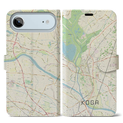 【古河（茨城県）】地図柄iPhoneケース（手帳タイプ）
