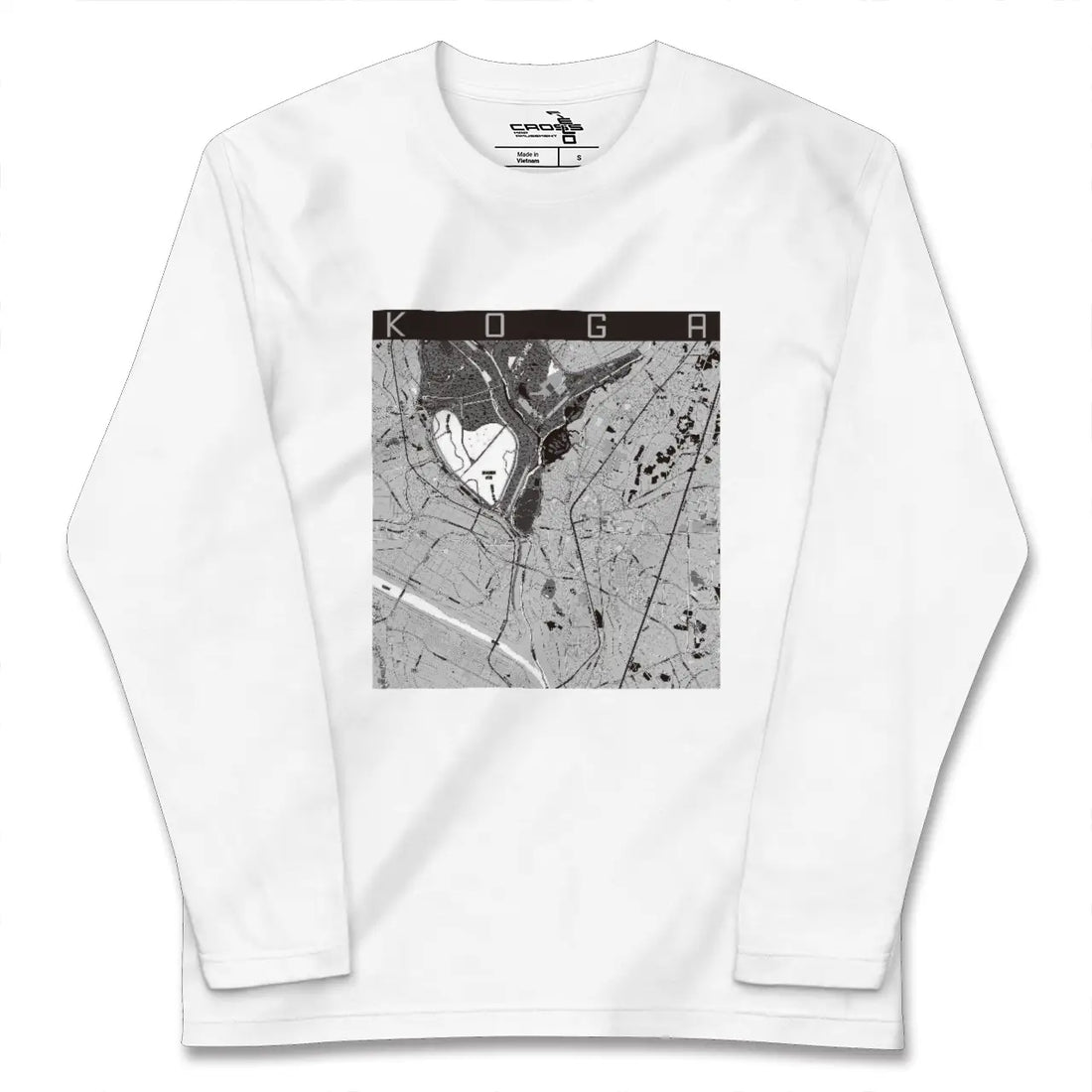【古河（茨城県）】地図柄ロングスリーブTシャツ