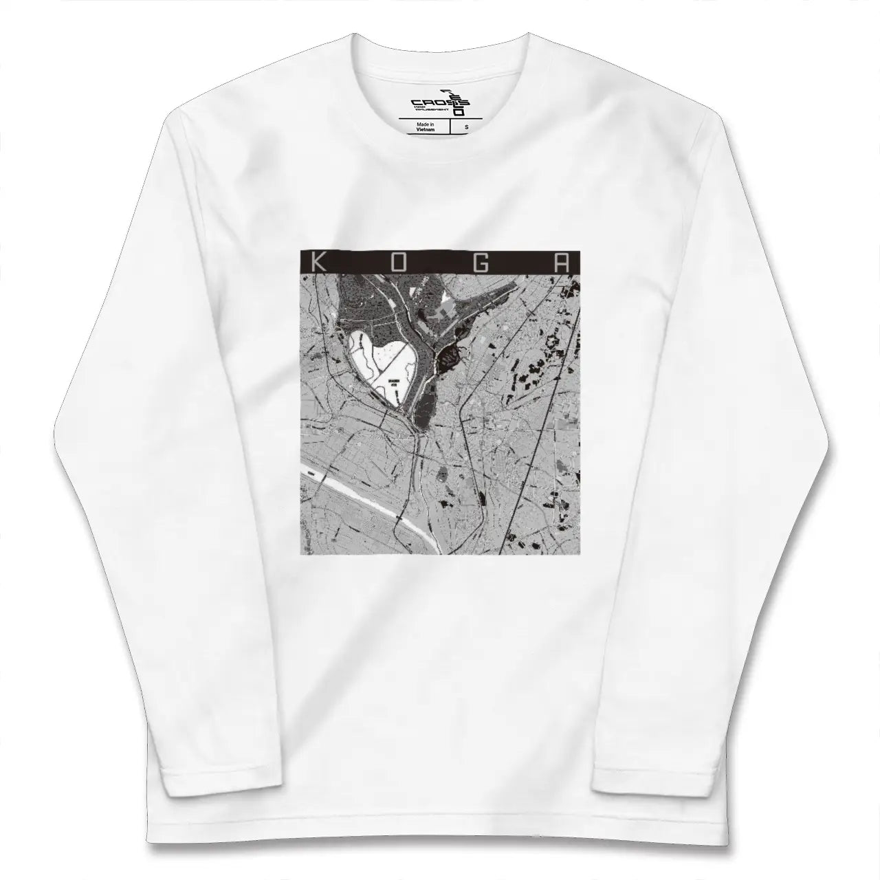 【古河（茨城県）】地図柄ロングスリーブTシャツ