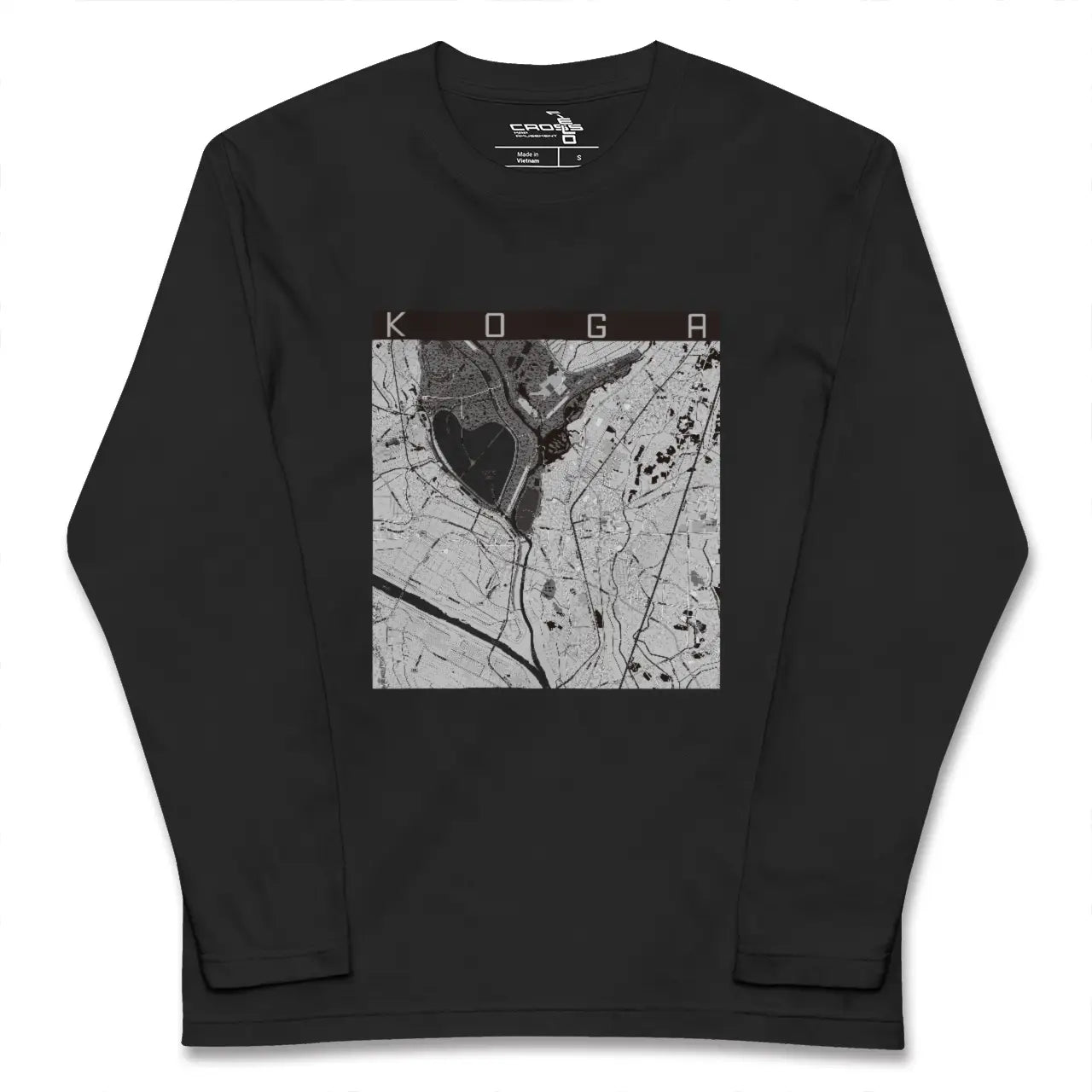 【古河（茨城県）】地図柄ロングスリーブTシャツ