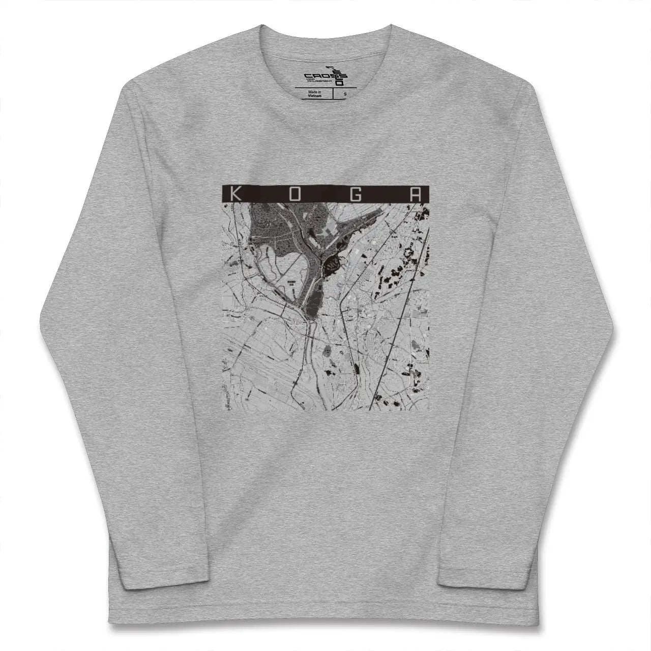 【古河（茨城県）】地図柄ロングスリーブTシャツ