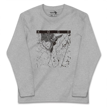 【古河（茨城県）】地図柄ロングスリーブTシャツ
